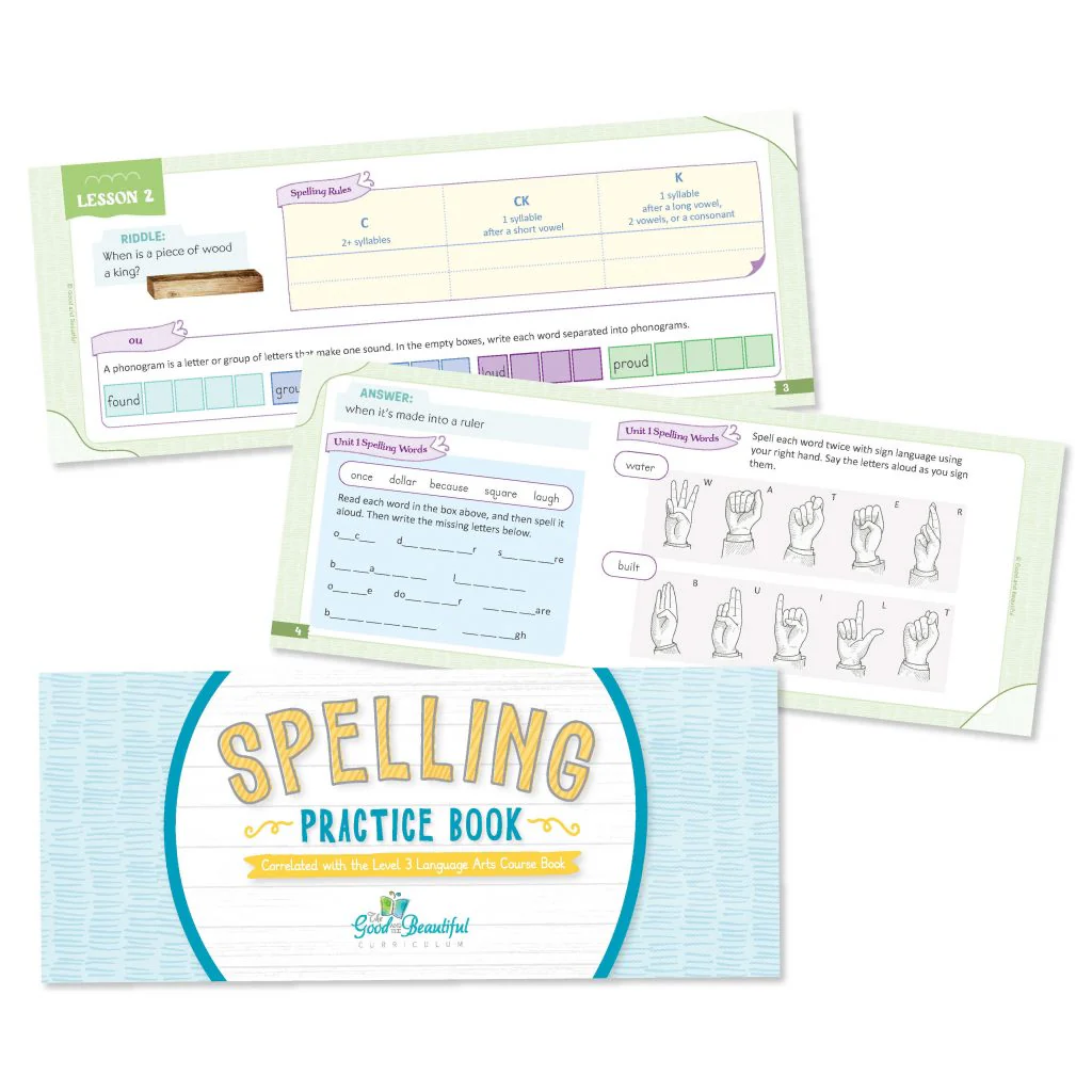 Spelling Practice Book: Language Arts Level 3